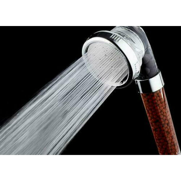 Handheld Ionic Filtration Shower Head 3 Mode High Pressure Stone Negative Ion US